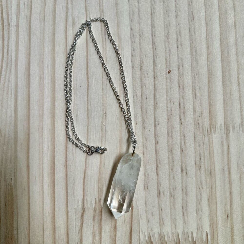 Clear Quartz Point Necklace - Picture 6 of 10